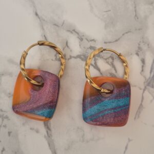 Créoles interchangeables – Collection Sunset