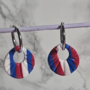🇫🇷 Boucles d’oreilles Rondes Tricolores