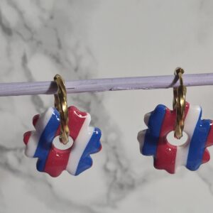 Boucles d’oreilles Fleurs Tricolores 🇫🇷